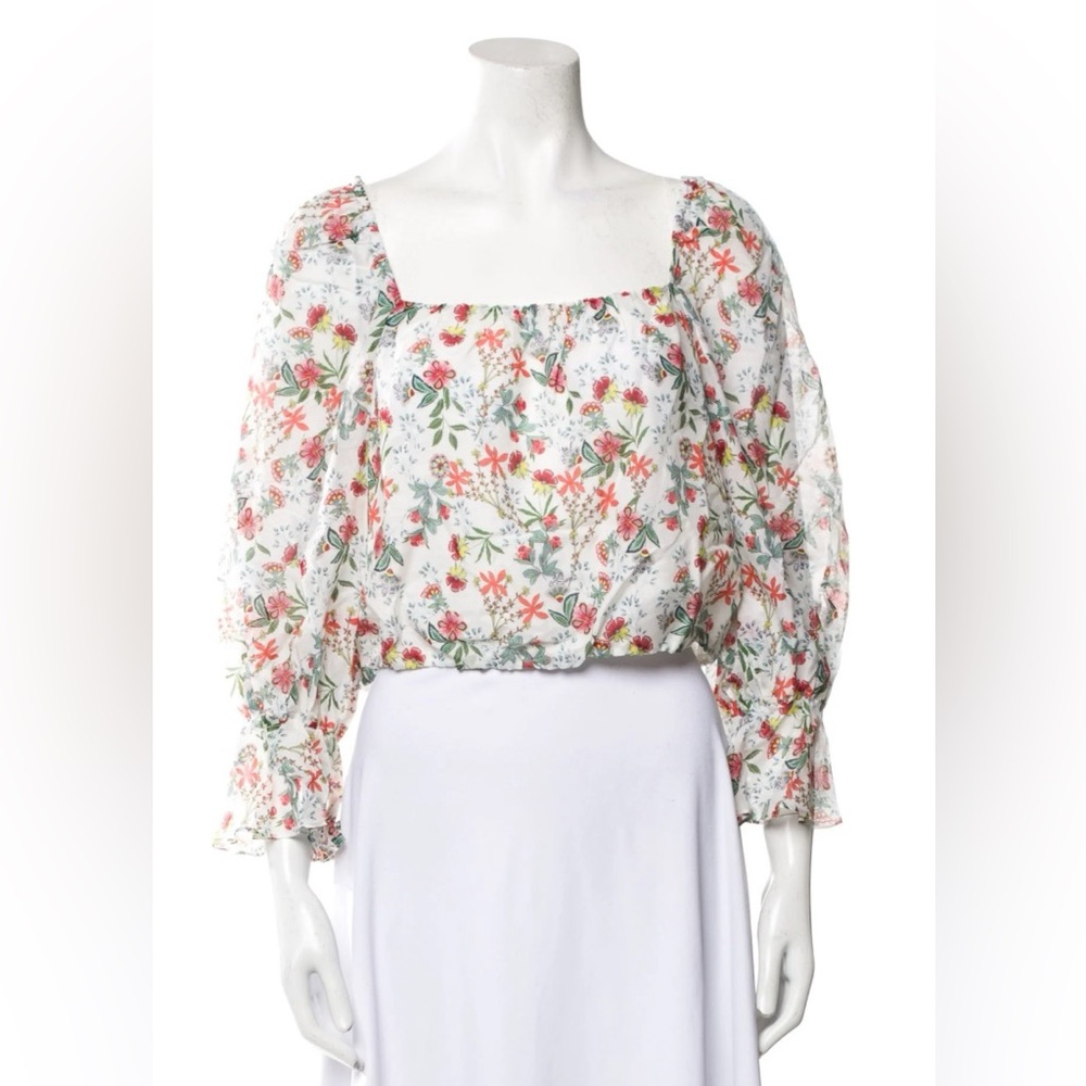 Alive and Olivia Floral print square neckline crop top